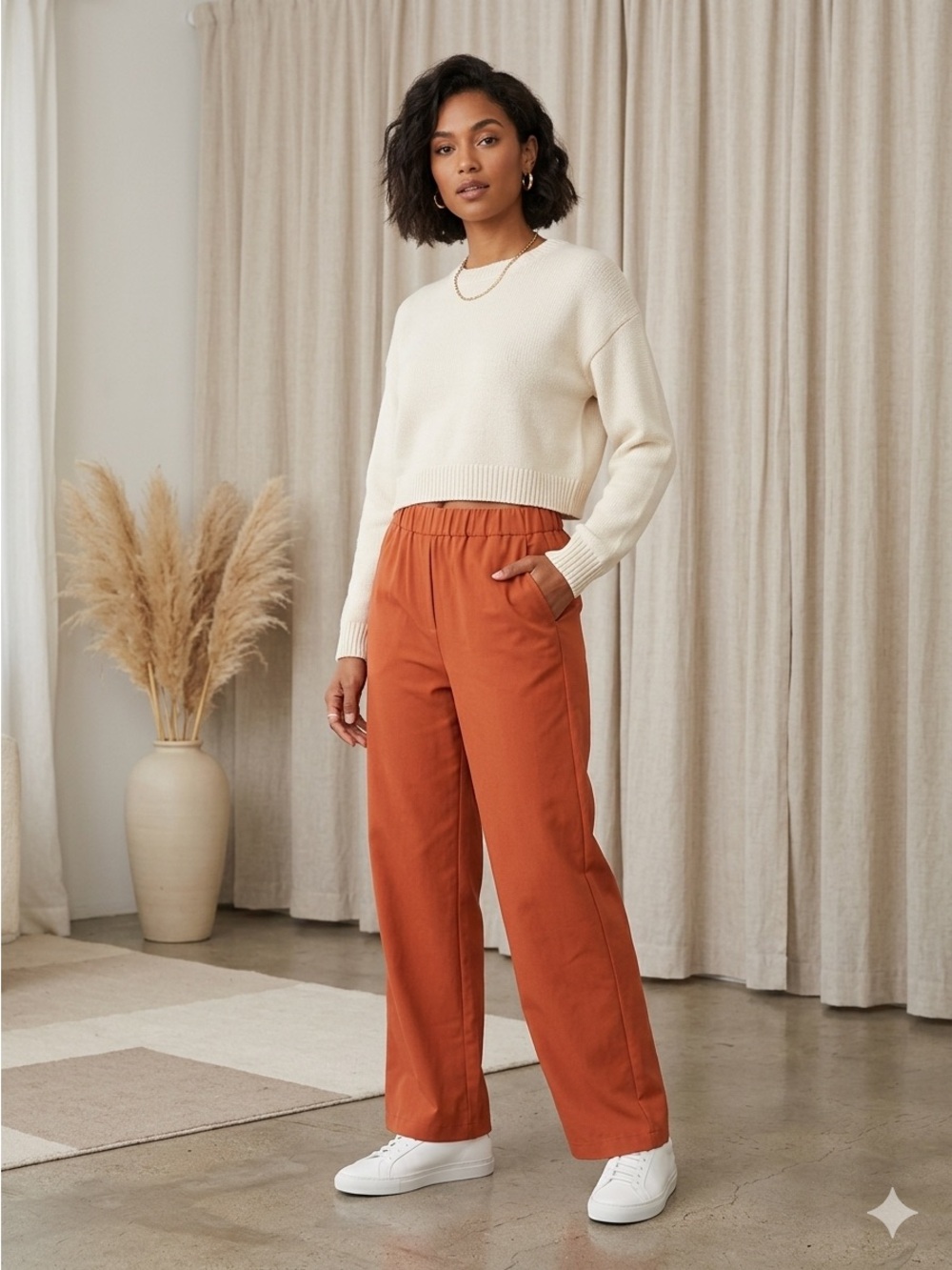 Rust Orange Wide Leg Pants NWOT